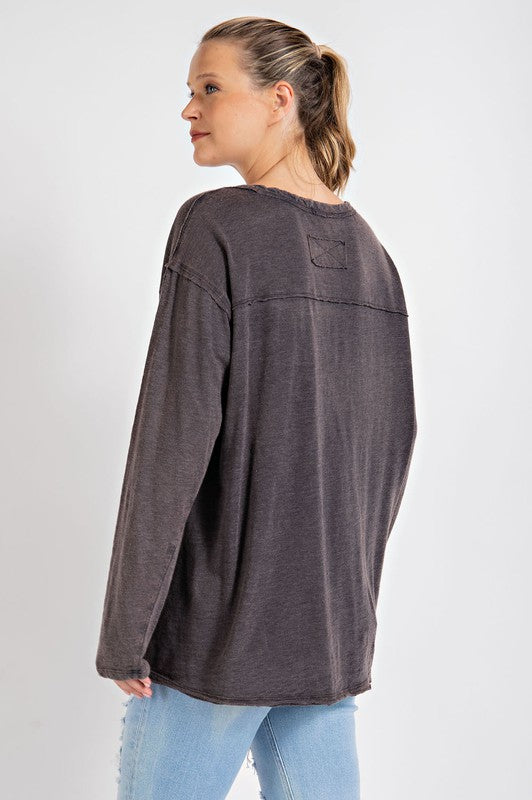 Charlie Mineral Washed Long Sleeve