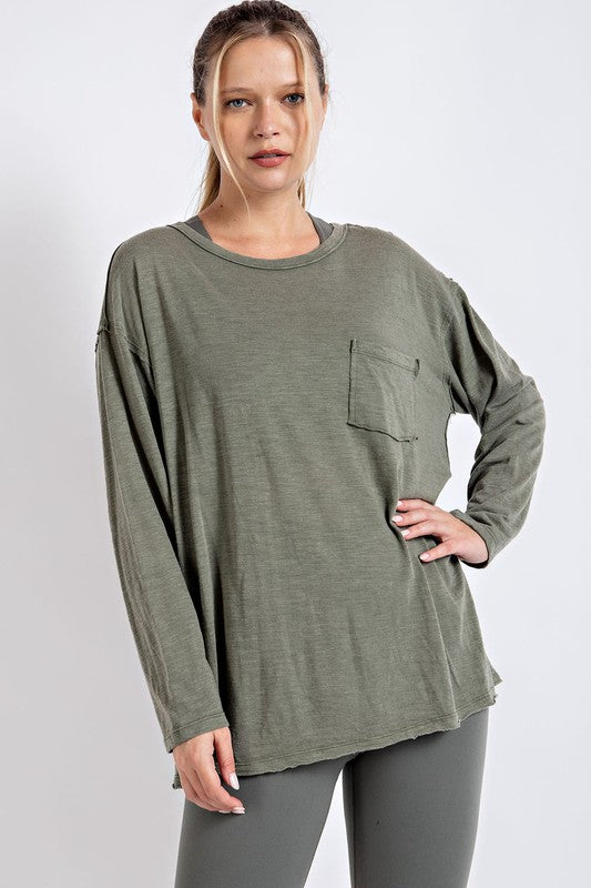 Charlie Mineral Washed Long Sleeve